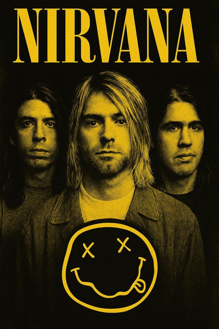 Nirvana — Golden Grunge Poster