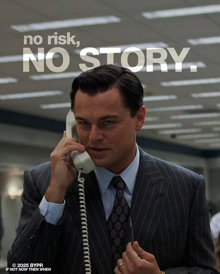 No Risk No Story — Wolf of Wall Street Quote Poster
