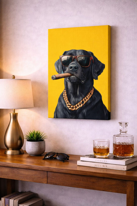Boss Dog — Luxury Attitude Canvas | 12×18 inch