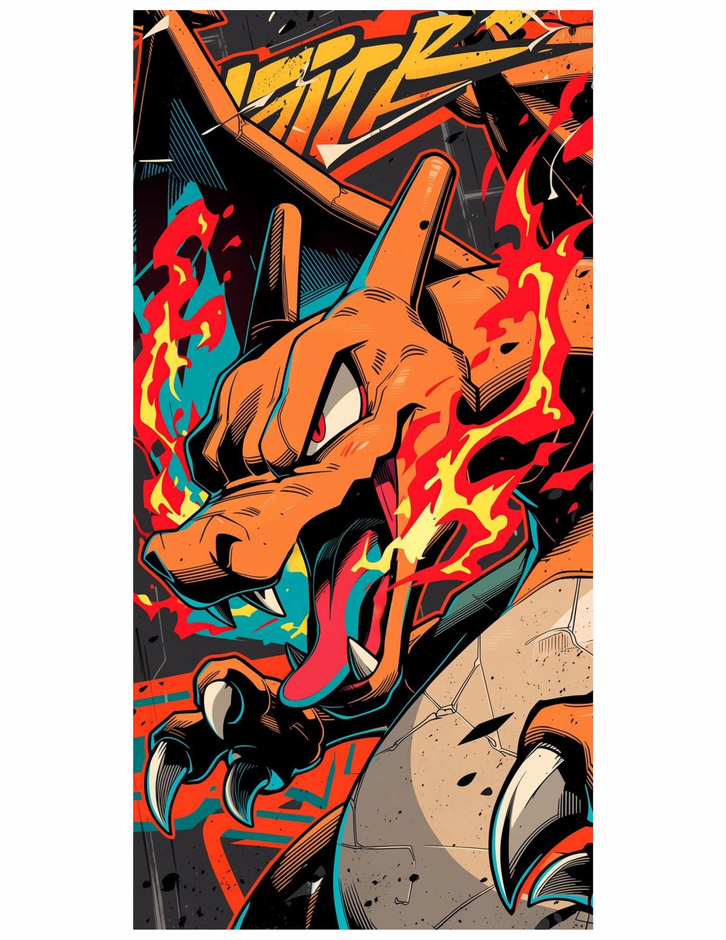 Charizard Dragon Fire Tapestry