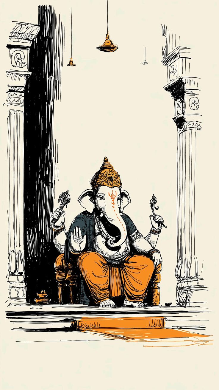 Shri Ganesh — Vighnaharta Devotional Art Poster