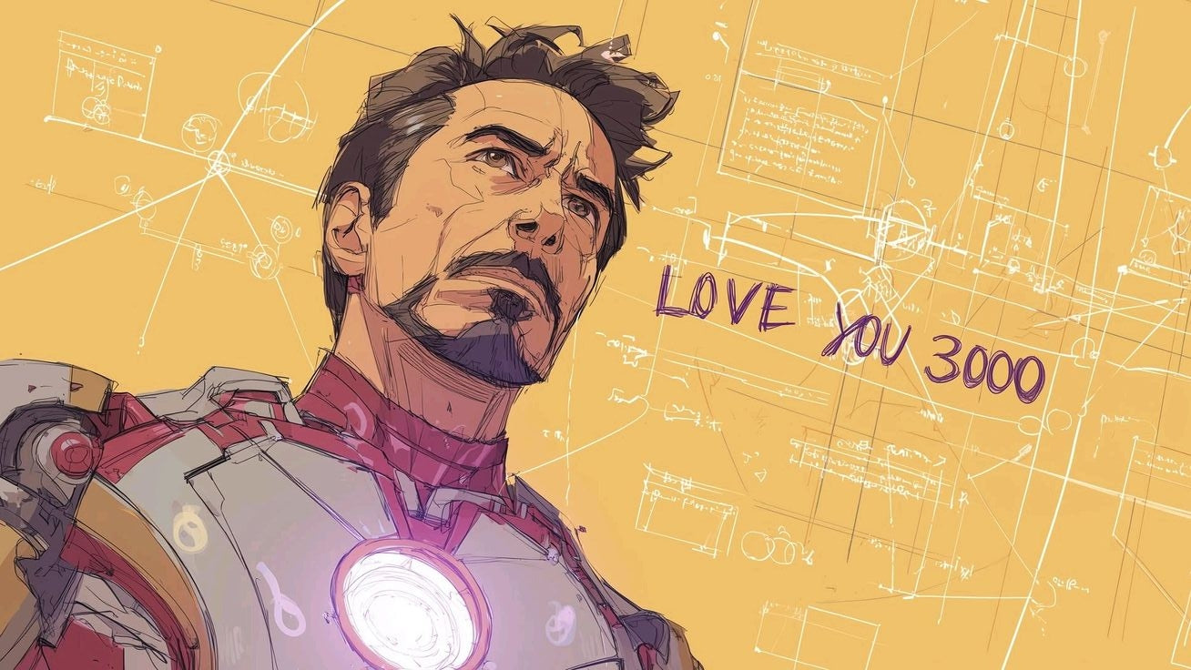 Iron Man — Love You 3000 Comic Art Poster