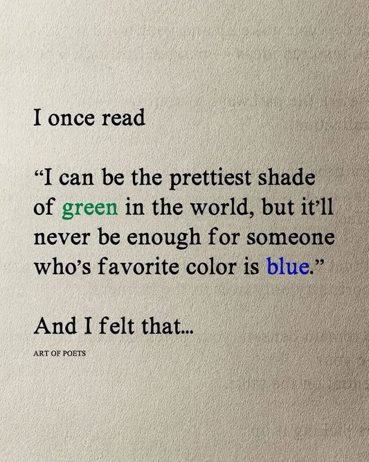 I Once Read — Prettiest Shade of Green Poetry Poster