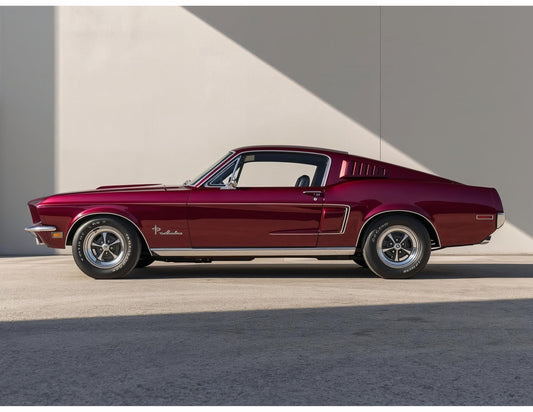 Mustang 1970 Maroon Classic Car Tapestry