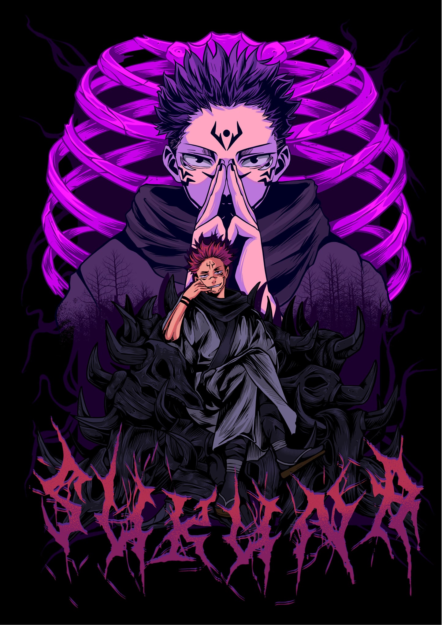 Ryomen Sukuna — King of Curses Jujutsu Kaisen Poster