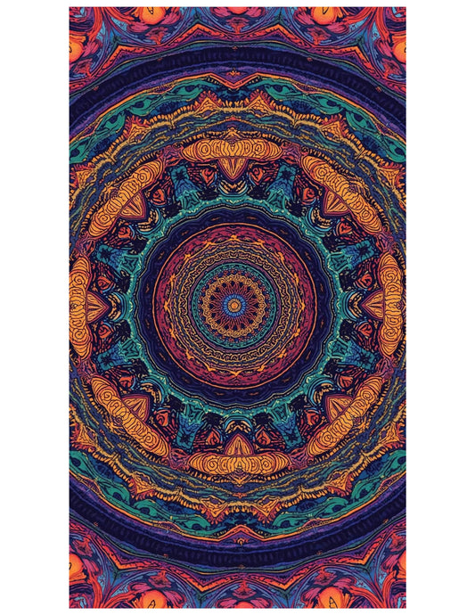 Trippy Mandala Art Tapestry