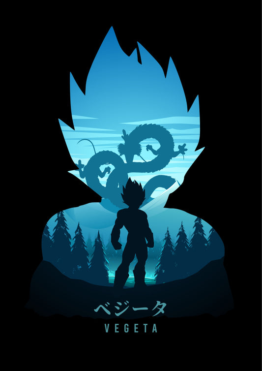 Vegeta — Super Saiyan Blue Dragon Ball Z Poster