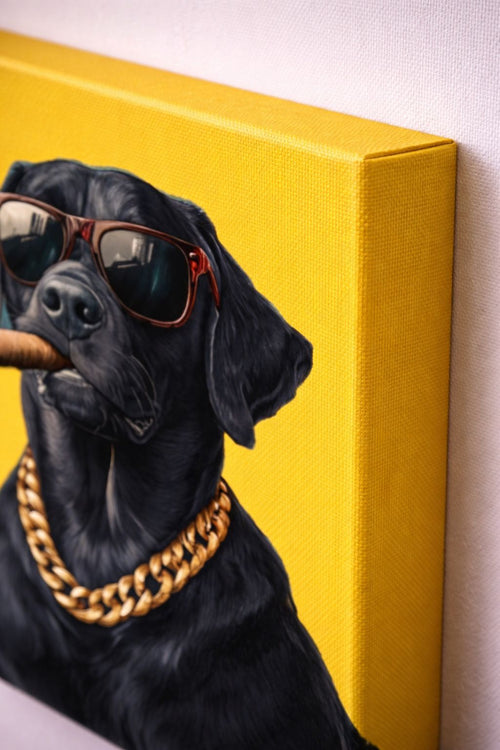 Boss Dog — Luxury Attitude Canvas | 12×18 inch