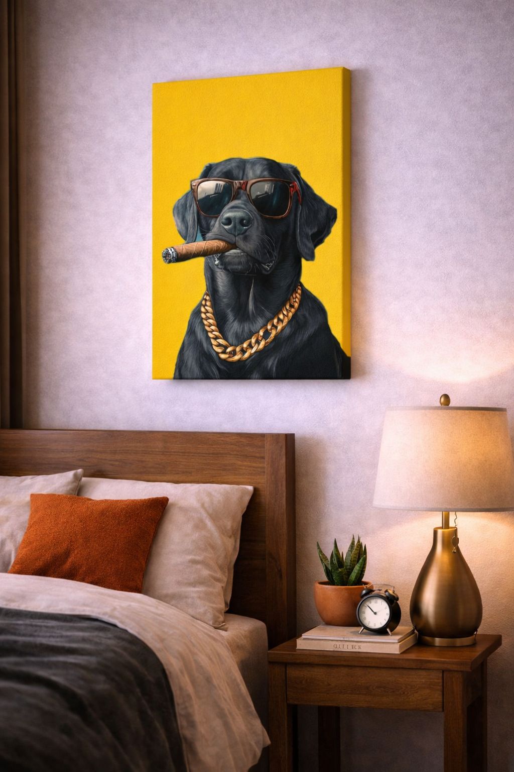 Boss Dog — Luxury Attitude Canvas | 12×18 inch