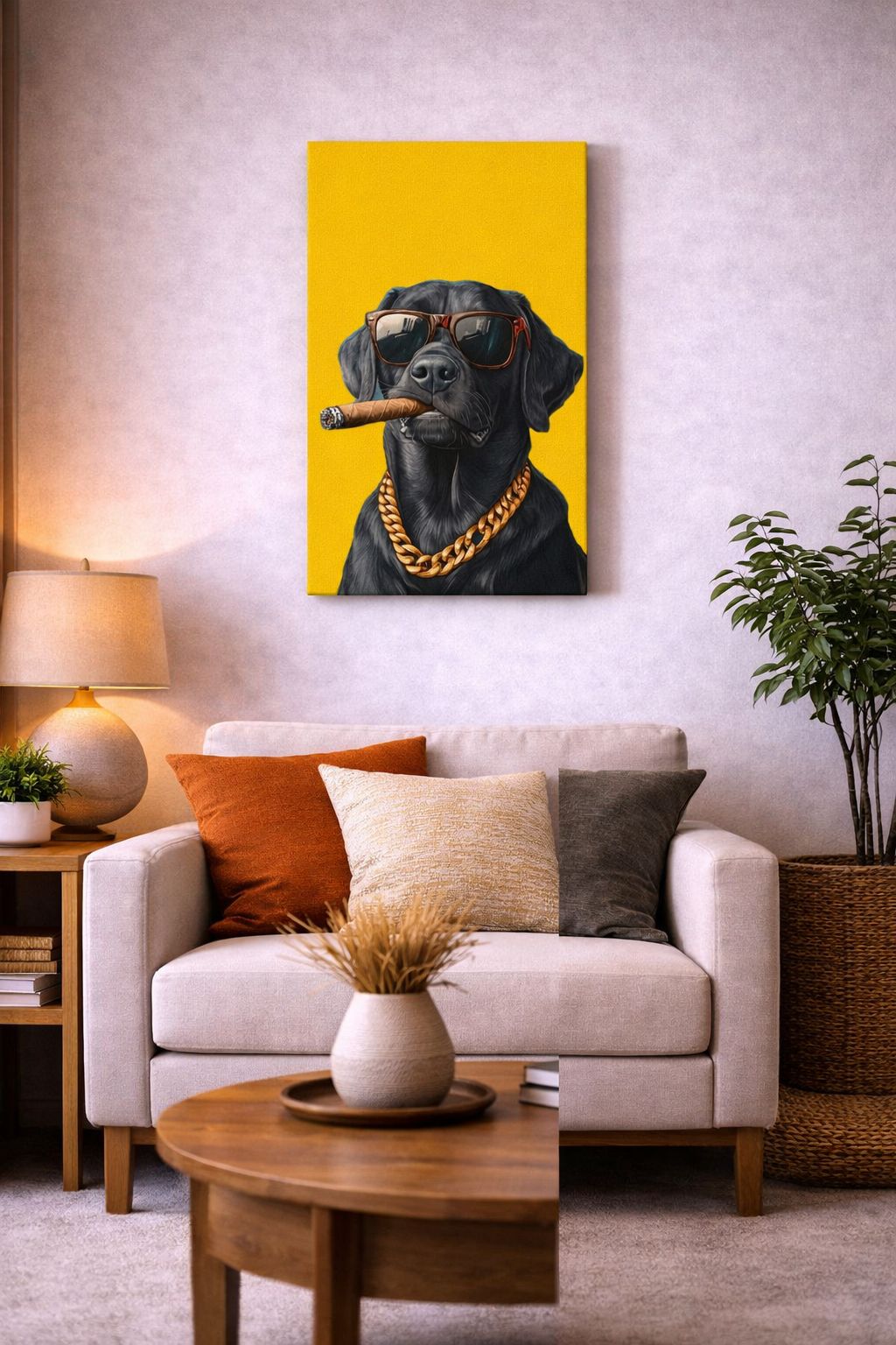 Boss Dog — Luxury Attitude Canvas | 12×18 inch