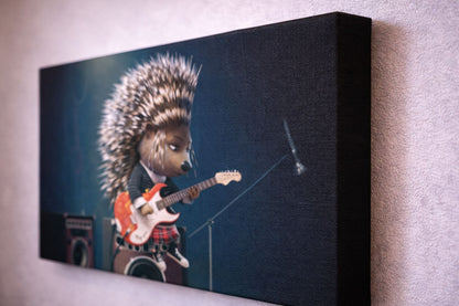 Rockstar Porcupine — Rebel Canvas Art | 12×18 inch