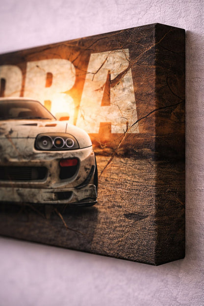 Supra White — Speed & Precision Canvas Art | 12×18 inch