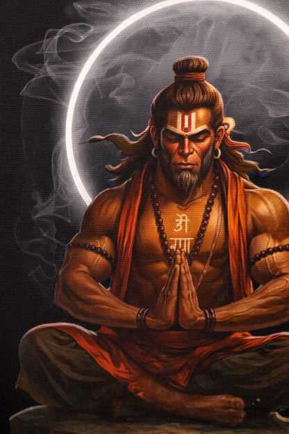 Divine Warrior in Meditation Canvas Art | 12×18 inch
