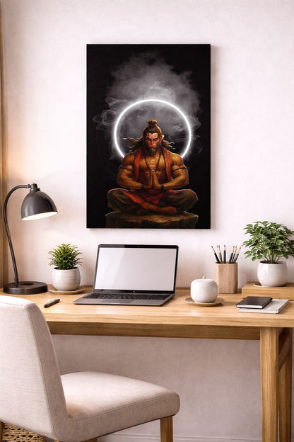 Divine Warrior in Meditation Canvas Art | 12×18 inch