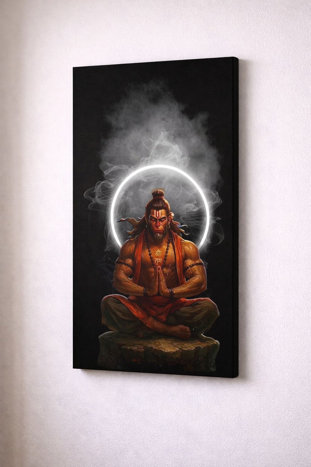 Divine Warrior in Meditation Canvas Art | 12×18 inch