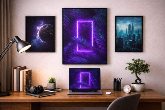 Neon Forest — Modern Aesthetic Canvas Art | 12×18 inch