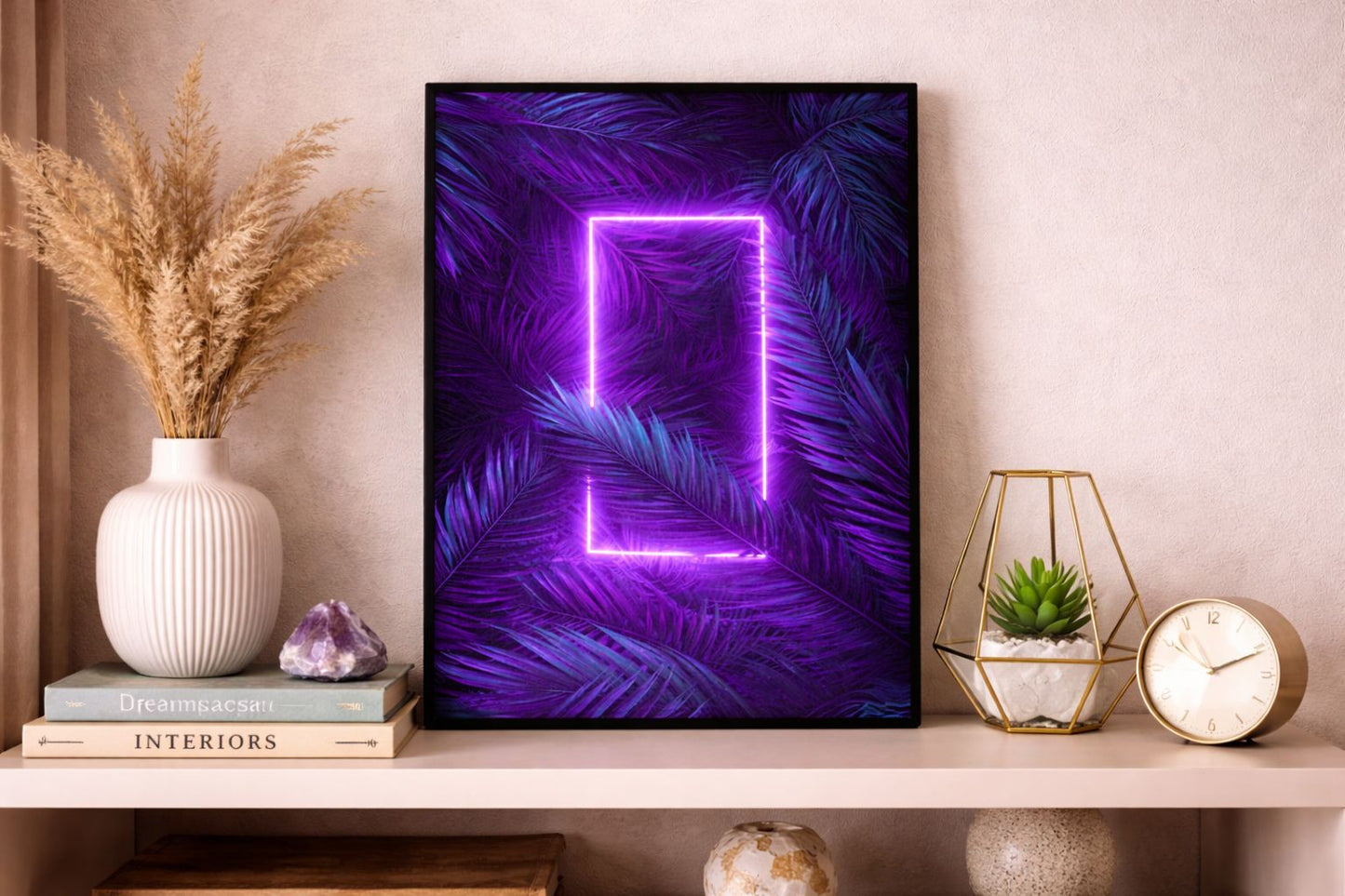 Neon Forest — Modern Aesthetic Canvas Art | 12×18 inch