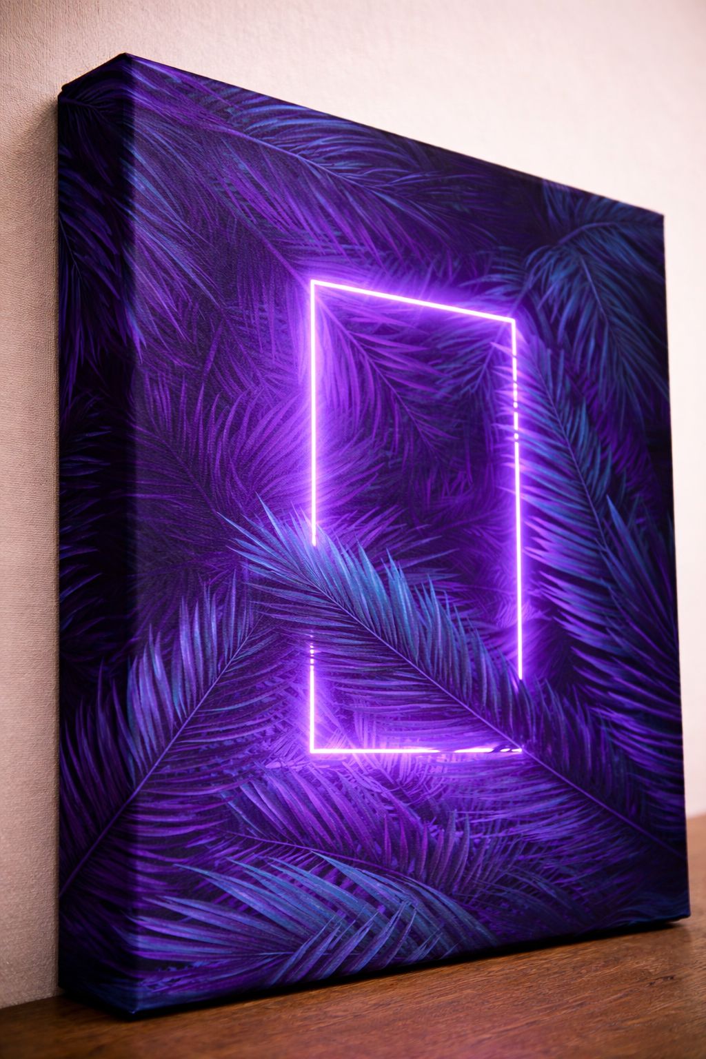 Neon Forest — Modern Aesthetic Canvas Art | 12×18 inch
