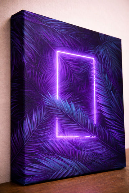 Neon Forest — Modern Aesthetic Canvas Art | 12×18 inch