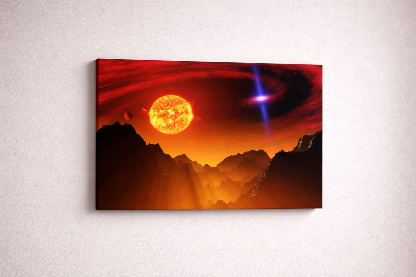Burning Sun — Cosmic Inferno Canvas Art | 12×18 inch