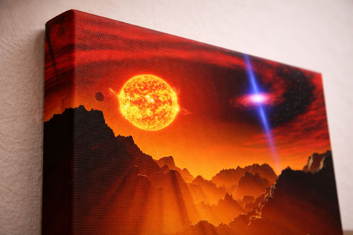 Burning Sun — Cosmic Inferno Canvas Art | 12×18 inch