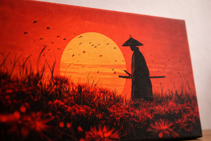 Samurai Sunset — Warrior Spirit Canvas Art | 12×18 inch