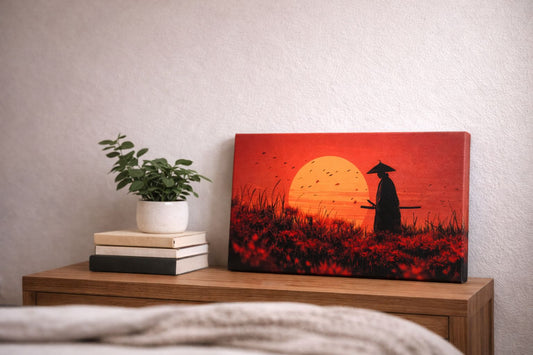 Samurai Sunset — Warrior Spirit Canvas Art | 12×18 inch