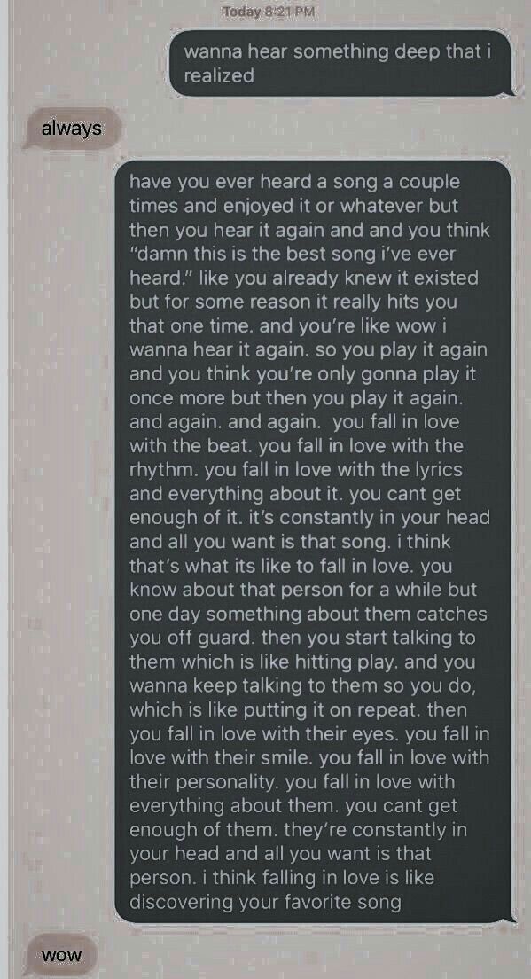Favourite Song — Falling in Love Deep Text Poster